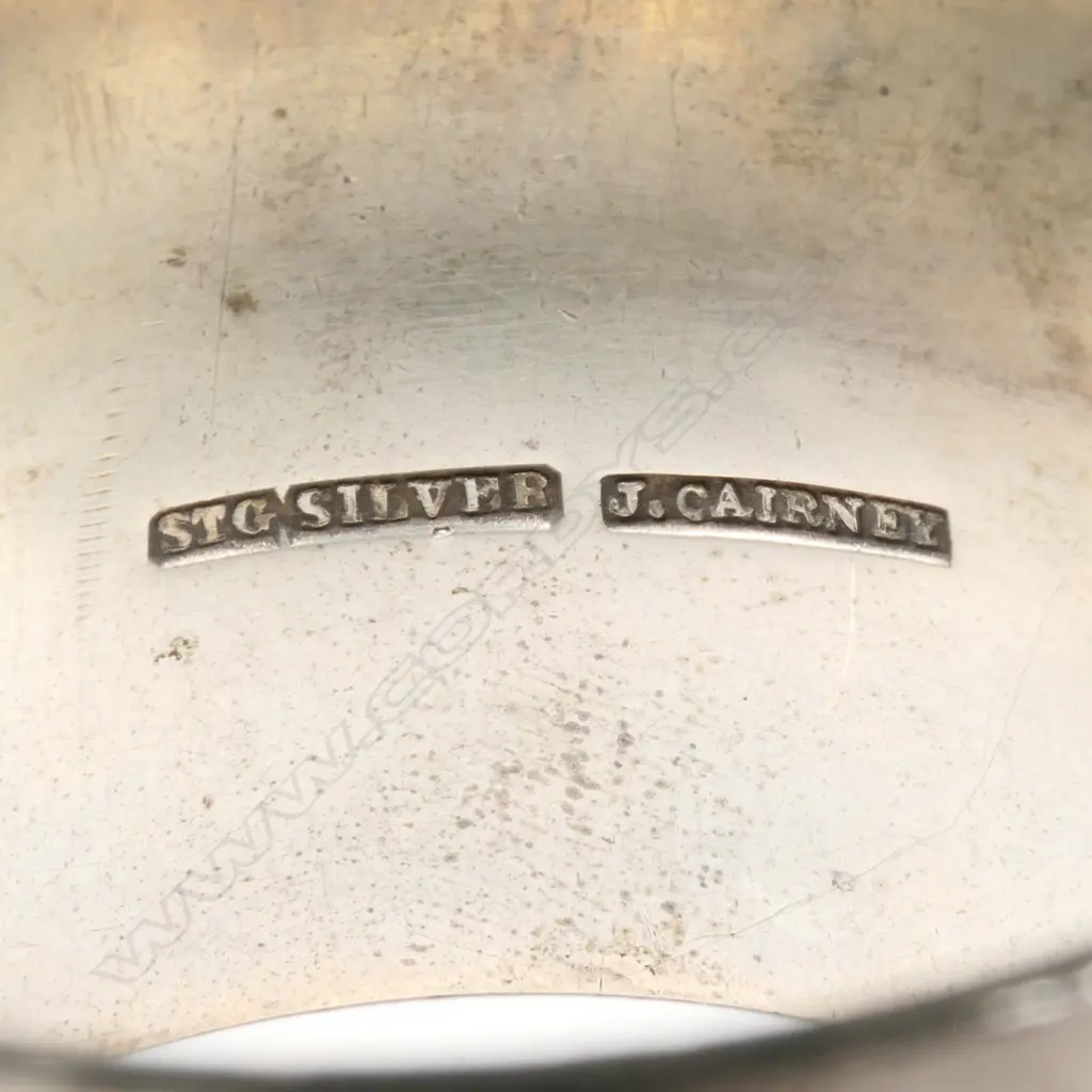 John Cairney (Greymouth) heavy silver napkin ring, Image 1++